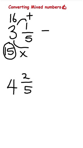 Convert Mixed Numbers FAST (Most Students Get This Wrong!) #math #fractions #mathtricks