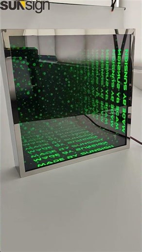 Stainless steel RGB led infinity mirror decor