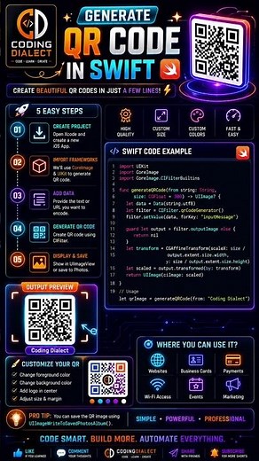 🤯 Generate QR Code in Swift in 30 Seconds 🚀 | iOS Developer Mini Project