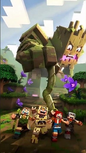 Minecraft Legends Craftsmen playing with the creature