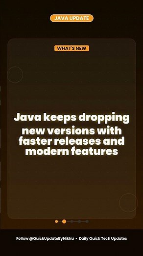 #Shorts ☕ JAVA UPDATE: Java keeps evolving — a quick refresher on what's current