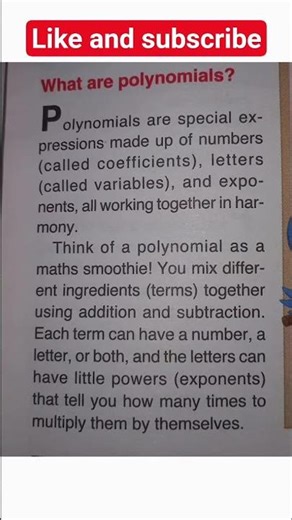 What are polynomials ? #mathematics #mathlearning