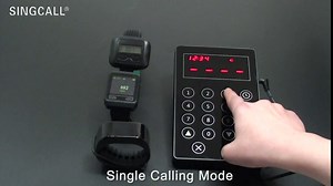 SINGCALL Kitchen Call Waiter System,Chef Can Press a Button to Buzzer a Waiter to Pick Up The Already Dishes,Pack of 10 pcs Watch Display