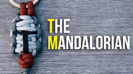 DIY The Mandalorian helmet paracord keychain this is the way