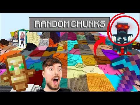 Minecraft but EVERY chunk is replaced by a RANDOM block and we’re on hardcore and we’re stupid