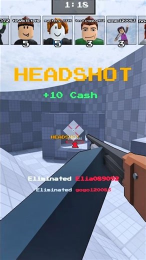 1 Shot 1 Headshot 🔫🔥💥 [Roblox: One shot] #shorts #viralshorts