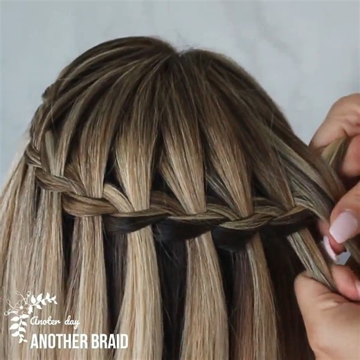 💫 Waterfall Braid Made Easy – should I film part 2? 👀 #WaterfallBraid #BeginnerFriendly #HairTips #HairstyleInspo #BraidedHairstyle #QuickHairstyle #TutorialTime #CuteAndEasy #BraidGoals #HairMagic | Another Day Another Braid
