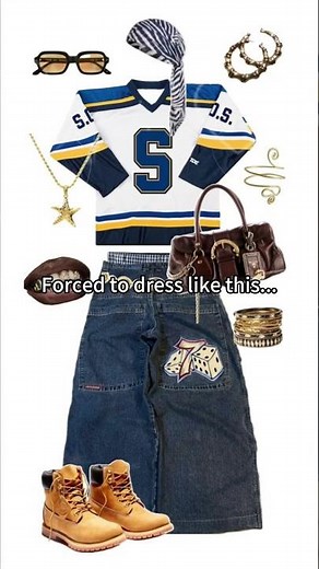 Forced to dress like this... #drip #fashiontrends #outfitconsira #fashionstyle #ootdguide