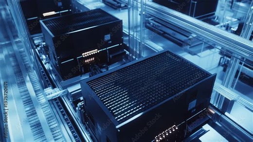 Data center servers operating within a modern information technology infrastructure, handling large amounts of digital storage and network communication