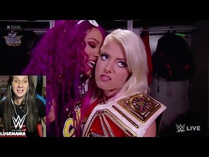 WWE Raw 9/4/17 Sasha Banks / Alexa Bliss backstage