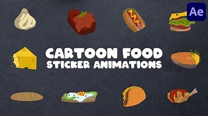 Download Cartoon Food Sticker Animations for After Effects - Videohive - aedownload.com