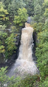 Thanks to Tropical Storm Ophelia, the main falls is roaring! #WaterfallWednesday | Bushkill Falls