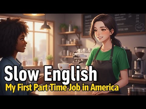 Simple English Conversations | My First Part-Time Job in America (A1–A2)