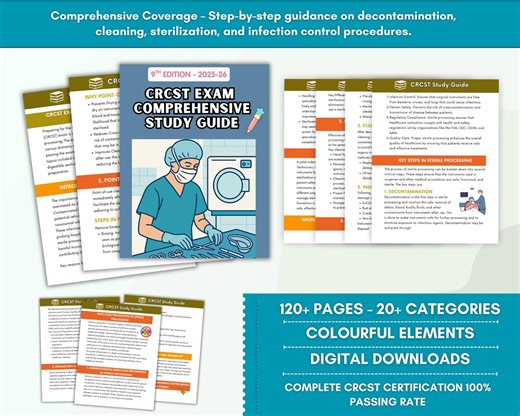 CRCST Sterile Processing Study Guide: 9th Edition Notes (PDF Download) - Etsy