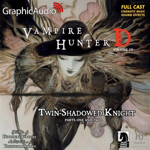 Listen to a sample from today's new Graphic Audio release! When Vampire Hunter D entered the town of Sedoc it was in search of answers to the meaning of a dying vampire's last words: "Find Muma." But when he meets Mia, the daughter of the local fortuneteller, he learns the mists emanating from a smoking crater on the outskirts of Sedoc have reanimated thousands of corpses, compelling them to crawl from their graves and hurl themselves into the smoking chasm. Dark Horse Comics | GraphicAudio