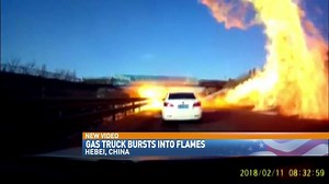 46K views · 21 reactions | CRAZY VIDEO: Imagine this on your morning commute: A motorist in China captures on camera a massive explosion on a highway that badly injured two people. | WTVC-TV NewsChannel 9 News | Facebook