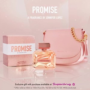 2.8K views · 38 reactions | Promise by Jennifer Lopez embodies everything she stands for today as a multifaceted and powerful woman. Shop the Limited Edition Promise fragrance exclusively @Superdrug and receive a free handbag when you purchase any 50ml size or above: https://buff.ly/3kqAMZD Offer Valid 07/10/20- 03/11/20 While stocks last. #WhatsYourPromise #JLO | Superdrug | Facebook