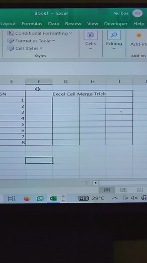 Mastering Excel: Quick Merge Trick for Efficiency