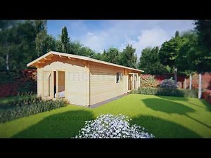 Wooden Lodge with Two Bedrooms Murcia 47m2 / 11 x 4,5 m / 70mm