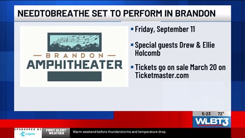 Grammy-nominated band to perform at Brandon Amphitheater