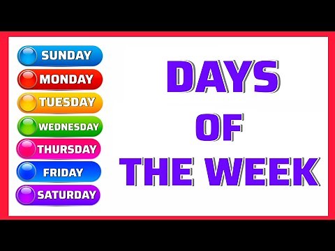 Days of the week name and spelling || spelling of the weekdays