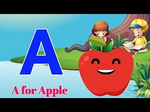 Abcd Rhymes For babies in English . A For Apple Nursery How to Learn ALPHABETS 🔤✅@Kidsghanvoice