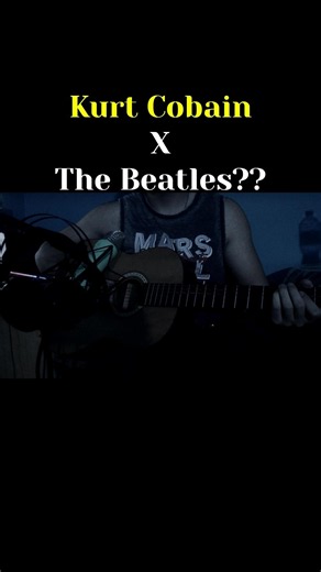 The Beatles and Kurt Cobain?? #nirvana #guitar #beatles