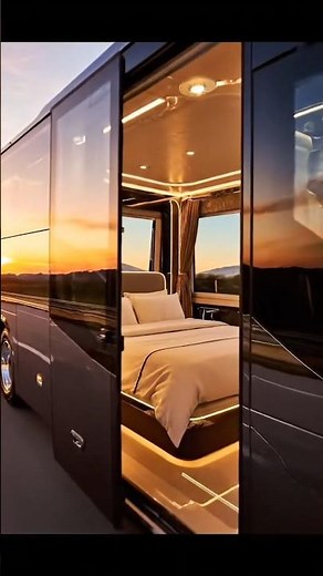 “VIP Full-Glass Luxury Bus Home Tour | Modern Mobile House With Bedroom, Bathroom & Living Space”