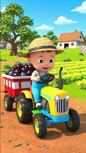 Adorable Baby's Epic Farm Journey Toy Tractor Master! #cutetoy