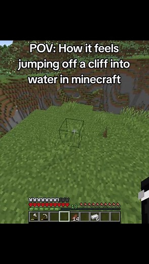Jumping Off a Cliff in Minecraft: A Humorous POV