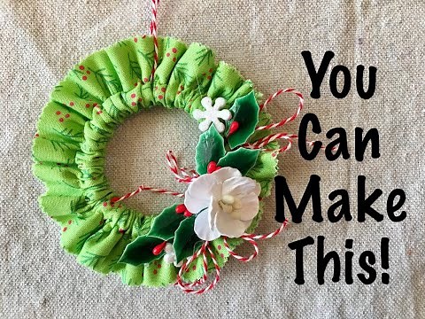 How to Make a Wreath Ornament From a Christmas Fabric Jelly Roll #3