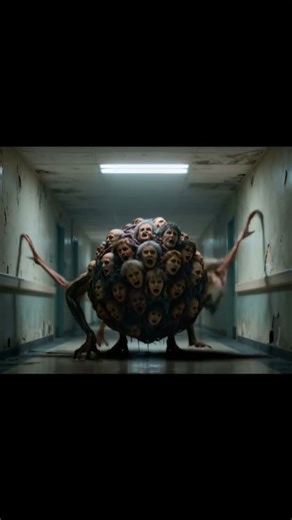 病院の廊下を走る怨念 #ホラー #horror #aivideo #怪物 #monster #閲覧注意