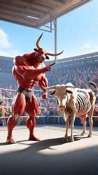 The Strongest Bull Mocked a Weak Cow | Redbull vs cow #short #redbull #calve