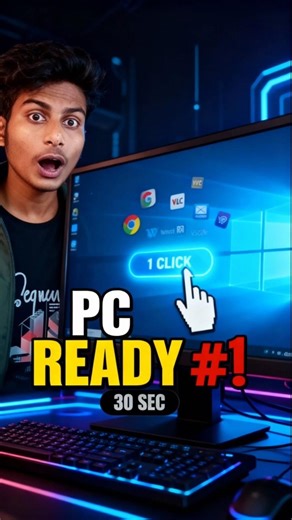 DAY 109 1 Click = PC Ready 😱 | 30 Sec Me All Software Install