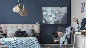 Watch USA push pin Canvas map | Navy multi color | Handmade on Amazon Live