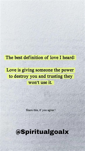 The best definition of love i heard What’s your thoughts on this 🤔 #psychology #motivation #quotes