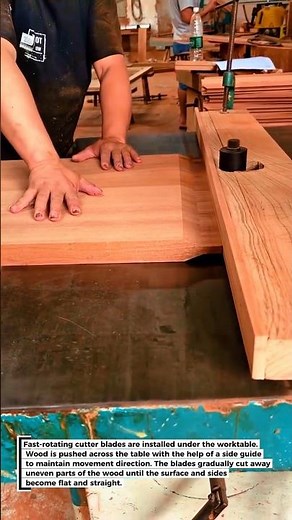 Wood Jointing Process with Jointer Machine in Workshop! 🪵🛠️