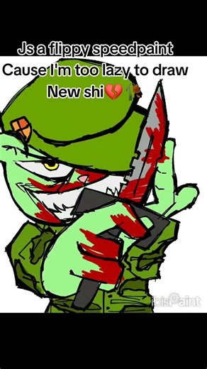Just a flippy speedpaint "#happytreefriends #drawing #xyzbca #art #tuff #ibispaint #flippy #flipqy