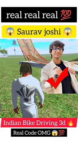 😱 Saurav joshi- in Indian Bike Driving 3d | Real Code 🤑 #indiabike3d
