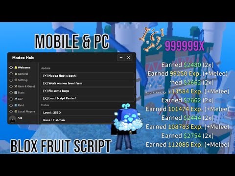 Blox Fruit Script | AUTO FARM | MASTERY | RAID | AUTO CDK | FRUIT | Madox Hub 🔥 Pastebin