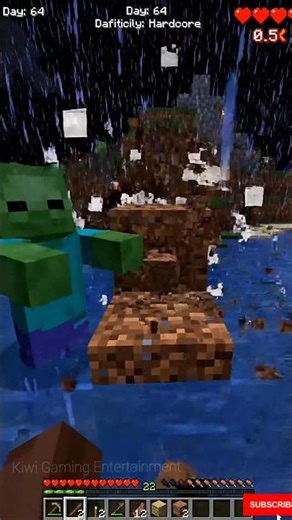 Hardcore Day 63… 0.5 Heart Survival 😳 | Minecraft