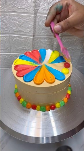best looking multicolor cake#cake #cakedecoration #ytshorts #viral #cakedecorating #youtubeshorts