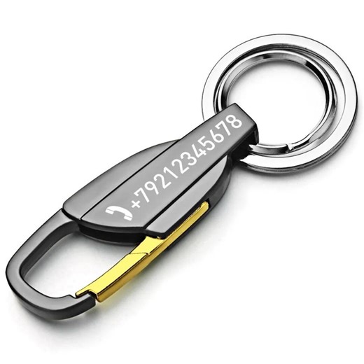 Personalized Anti-lost Keychain Custom Engraved Name Keyring Key Holder Gift for Men - Etsy Canada