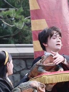 The frogs are croaking🎤 #harrypotter #Frogchoir #gryffindor #hufflepuff #universalstudios #Beijing #UBR