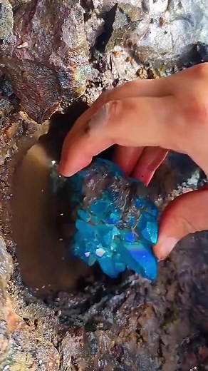 Go crystal picking in the mountains #crystal #crystals #crystaltok