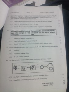 Agricultural Sciences Grade 12: Genetics and Selection4.1Ass... | Filo