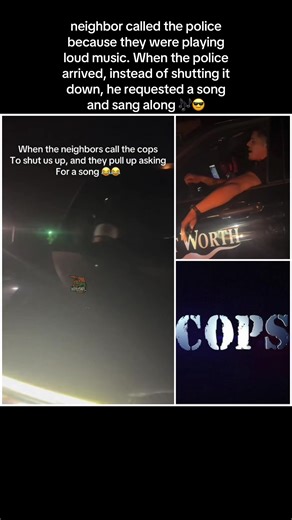 neighbor called the police because they were playing loud music. When the police arrived, instead of shutting it down, he requested a song and sang along 🎶😎 #police #latinostiktok #raza #labuenaylamala #blitz561_