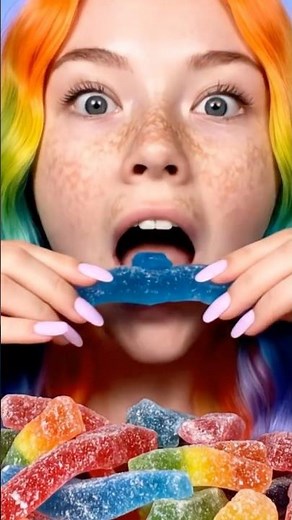 EXTREME Sour Gummy Stick Challenge! 🤯 Can I Handle It?! #asmr #mukbang