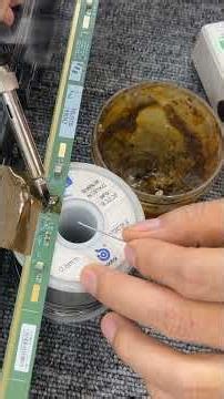 Soldering trick saves broken LG TV #tv #repair #shorts