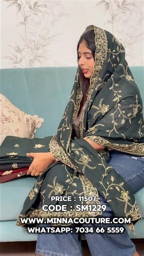 Web: www.minnacouture.com, search code: SM1229, price: 1150/-( unstitched)